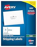 Avery Printable Shipping Labels for Copiers, 2' x 4.25', White, 1,000 Blank Mailing Labels (5352)