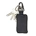 Hide & Drink, Rustic Leather Car Key Holder, Headphone & Charging Cables, Memory Cards, Flash Drives, Lighters, Cash Zipper Case with Clasp, Handmade Includes 101 Year Warranty :: Charcoal Black