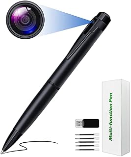 ZUNHAI Spy Camera Pen, Mini Hidden Camera HD 1080P Nanny Camera Pocket Cam Covert Camera Body Camera Audio and Video Recorder with Motion Detection for Business Meeting