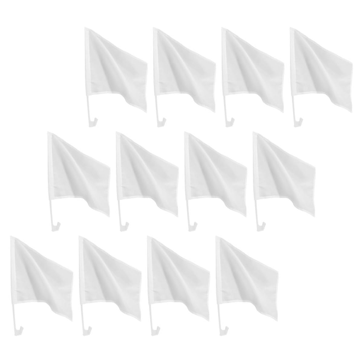 Drapeaux agitant à main blancs 30x45 cm pour publicité et courses