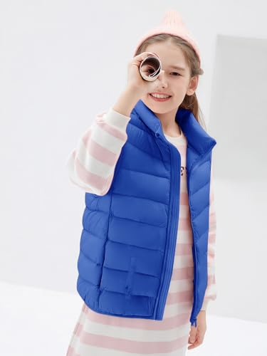 Haloumoning Girls Puffer Vest Kids Zip Up Padded Gilet Winter Quilted Jackets Fashion Outwear 5-14 Years3
