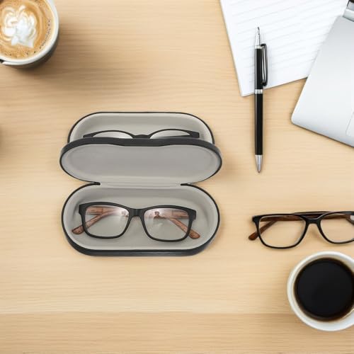 Étui à lunettes double couche rigide antichoc compartiment indépendant - 6