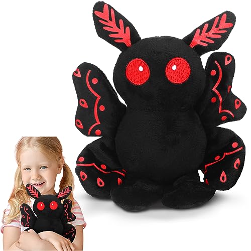 Image of Jenaai Christmas Mothman Plush Toys Gifts Stuffed Baby Mothman Decoration Creepy Costume Accessory Supplies Christmas Party Gifts Stocking Stuffers for Boys Girls(Moth)