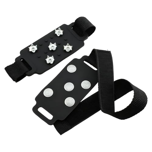 Crampones de Hielo para Botas | Crampones Ajustables con tracción – Puntas de Acero Inoxidable para Zapatos de Seguridad | para Senderismo, montañismo, Caminata, Correr, jardinería al Aire en