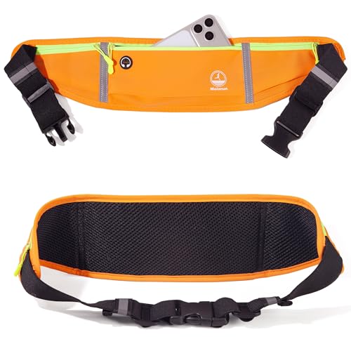 Image of Running Belt Slim Fanny Pack Jogging Pouch Phone Holder Waist Pack - Orange