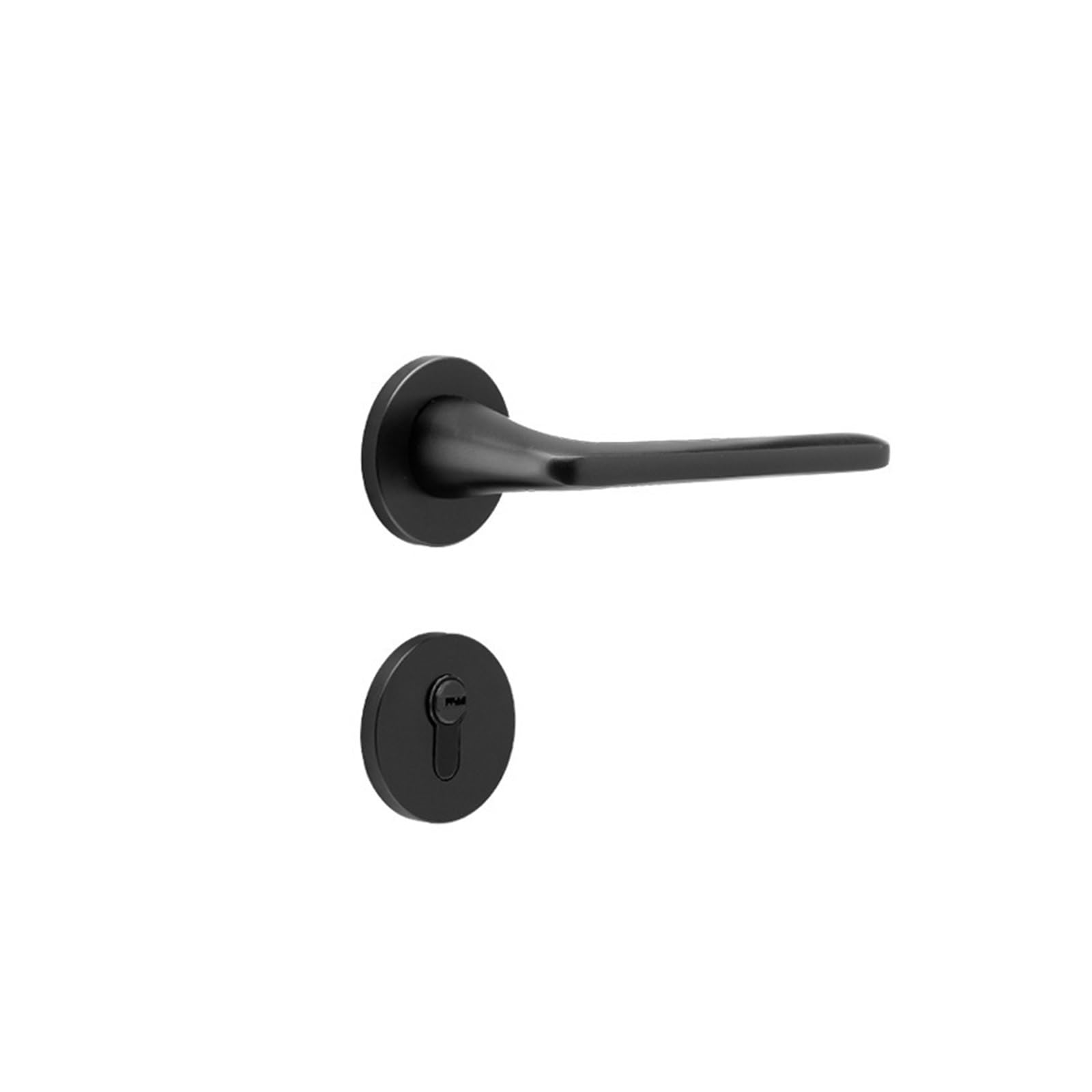 Serrure de porte noire magnétique et silencieuse pour chambre en bois