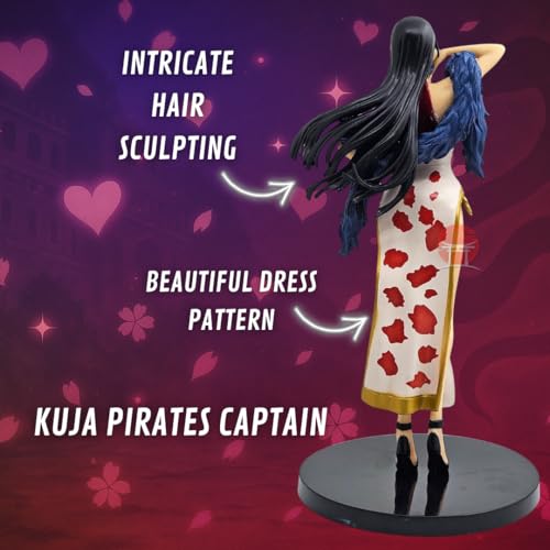 Image of Boa Hancock Action Figure 24CM One Piece Action Figures Collectible Statue | Boa Anime Action Figure with Base | Anime Girl Figures | PVC Collectible Statue Figurine for Fans & Collectors