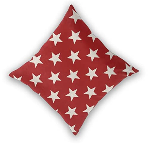 Sunshineyan 4Th Of July Independence Day Pillow Covers 18X18 Set Of 2, Memorial Day Red Star Throw Pillow Covers American Patriotic Outdoor Cushion Cases Linen Decorative For Couch Sofa #TOP1
