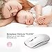 JOYACCESS Wireless Mouse for Laptop - Ultra Thin, Silent, 2400 DPI Portable Optical Mouse for Laptop,Computer,MacBook,Windows, Chromebook, PC (White + Pink)