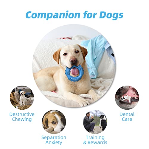 Boutiray Dog Chew Toy Durable Natural Rubber + Dog Rope Toy Tug Of War Interactive Toys Kit For Aggressive Chewers Large Medium Small Breeds And Teething Puppies #TOP2
