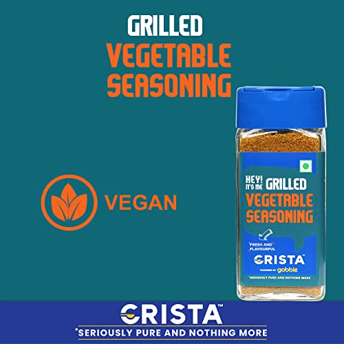 Image of CRISTA 50 gms Grilled Vegetable Seasoning | BBQ Mixed Spices Blend | Multipurpose, Fresh & Flavourful | Zero added Colours, Fillers, Additives & Preservatives | Vegan
