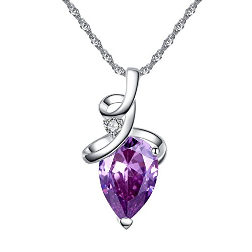 Pendentif Cœur Violet Cristal IA pour briller à l'école