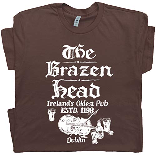XXL - Dublin Ireland T Shirt Famous Irish Pub Tee Vintage Beer Dive Bar - Oldest Pub in The World Brown