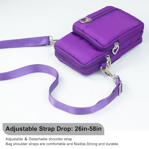 Image of JANKS Small Crossbody Bag for Women - Mini Phone Purses with Crossbody Strap and Wallet - Nylon Arm Bag