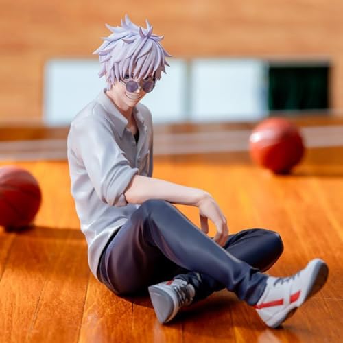 Image of FUNFOB Gojo Action Figure Height -10cm Collectible for Anime Fans Manga Weeb PVC Multicolour | Gojo - Grey Shirt