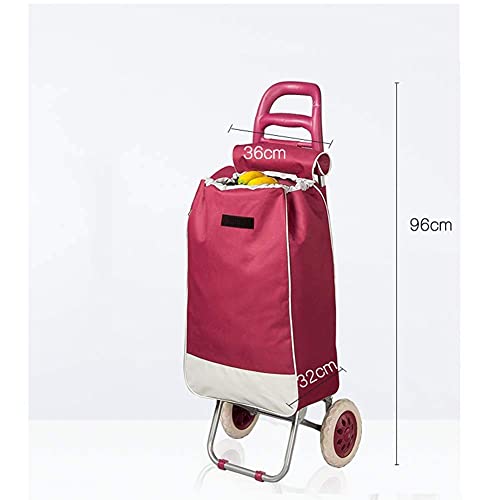 YYAI-HHJU Leichter Roll-Einkaufswagen, Große Roll-Einkaufstrolley-Tasche Mit 2 Rädern Und Reißverschlusstasche, Neuer… – Bild 6