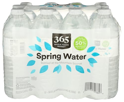 Image of 365 by Whole Foods Market Spring Water Flat Cap RPET 16.9FZ 12PK, 16.9 FZ