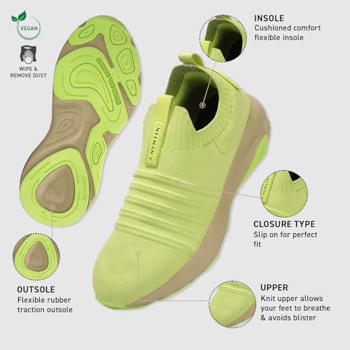 Image of Neeman's Unisex Begin Walk 'Breeze' Slip Ons Shoes | Breathable Knit Upper with Cushioned Insole & Supportive Midsole for Everyday Comfort