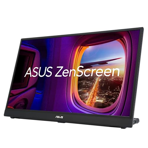 ASUS ZenScreen MB17AHG - 17,3 Zoll tragbarer USB Monitor - Full HD 1920x1080, Typ-C, HDMI, Autorotation, leichtes Design, Kickstand, Stativ Sockel - IPS Panel, 144Hz, FreeSync, 16:9, entspiegelt – Bild 3
