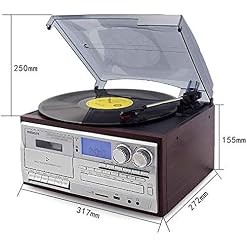 Tourne-Disque Bluetooth Platine Vinyle 3 Vitesses Tourne-disques Vintage avec Haut-parleurs stéréo Haut-parleurs stéréo entraînés par Courroie - Les Beatles, Paul McCartney, John Lennon, RIngo Starr, George Harrison Tourne-Disque Bluetooth Platine Vinyle 3 Vitesses Tourne-disques Vintage avec Haut-parleurs stéréo Haut-parleurs stéréo entraînés par Courroie – Image 2