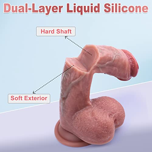Thrusting Realistic Dildo Vibrator With Vibrating & Heating, Soft Silicone Anal Dildos For Clit G-Spot Stimulation, Remote Control Dildo With Strong Suction Cup, Adult Sex Toys For Women Couple, 8.5'' #TOP2
