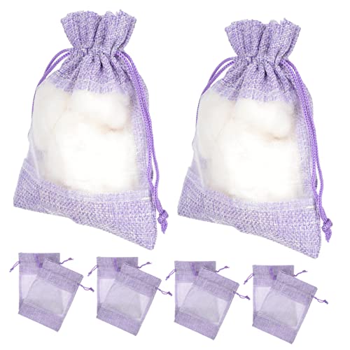 LIFKOME 10pcs Empty Lavender Sachet Bags Drawstring Scent Bags for Home Car Present