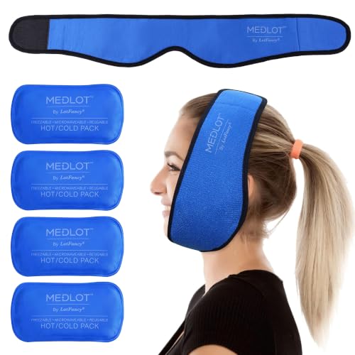 LotFancy Face Ice Pack Wrap for TMJ, Wisdom Teeth, with...