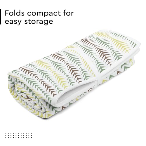 Image of Encasa XO Ironing Mat (Large 120x70 cm) with 3mm Felt Padding, Silicone Iron Rest Protector, Steam Press on Table, Bed, Portable, Heat Reflective, Foldable, Washable, Printed - Multiarrow