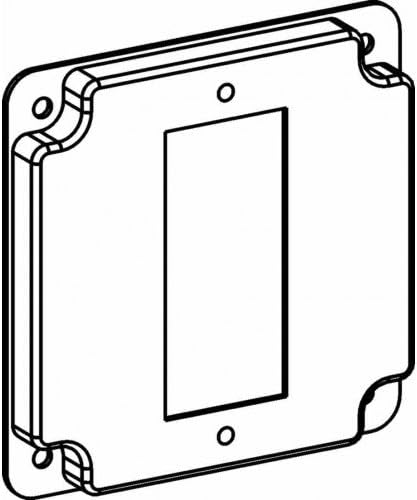 4404 RAISED 1/2”, 4” SQUARE (4S) GFCI/DECORATIVE SWITCH INDUSTRIAL COVER WITH CRUSHED CORNER