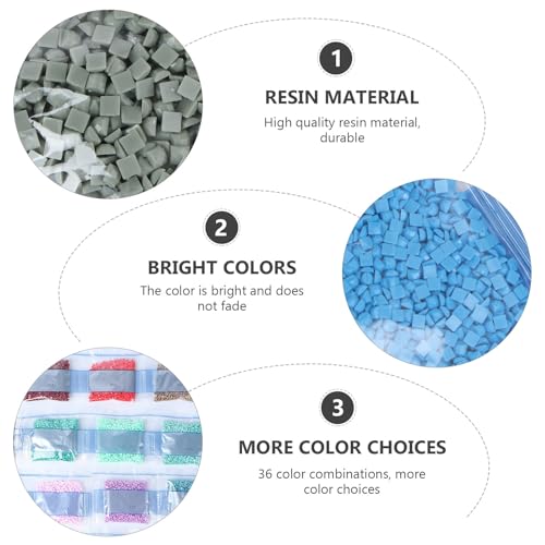 Gemas cuadradas de resina para decoración artística y manualidades creativas en el hogar 8
