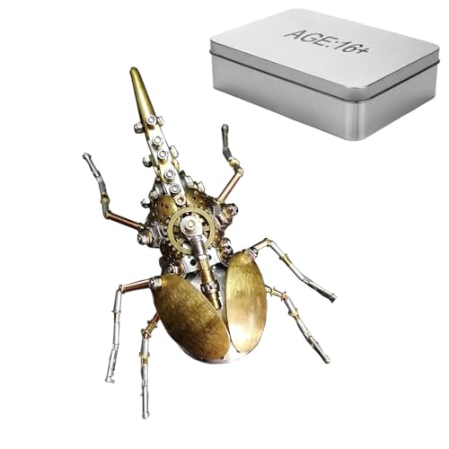 GOUX Juego de rompecabezas de metal 3D, dinastías mecánicas de insectos, adorno de escritorio, rompecabezas de metal, modelo de montaje (versión del kit/247 piezas)