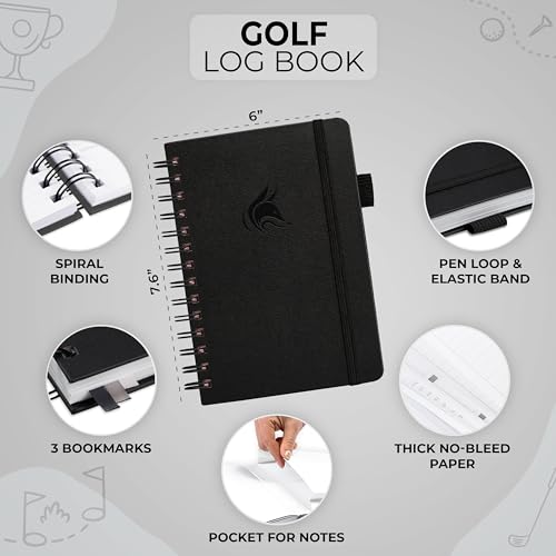Carnet de bord de golf CF compact 13,5x19,6 cm pour ne plus oublier vos scores