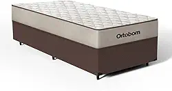 Cama Box com Colchão de Espuma D60 Ortobom Force Dream (Marrom, Solteiro)
