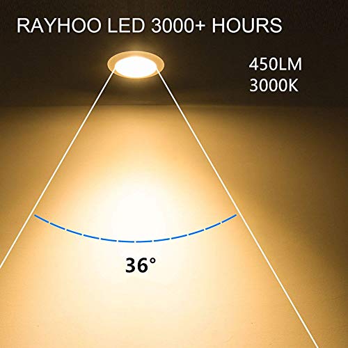 Edearkar Lâmpadas LED MR16 G5.3 branco quente 3000K holofote, não regulável, (6 pacotes) 5W, 110 V,