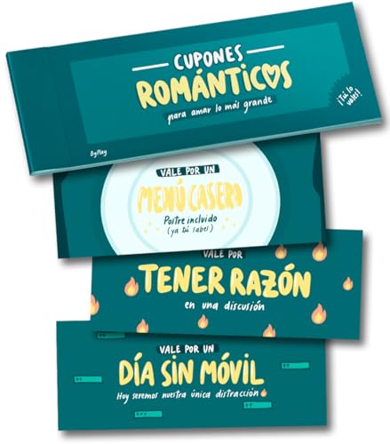 Talonario para Parejas - Vales para Parejas - Cupones Regalo, Retos Originales, 21 Planes Románticos en Pareja Talonario para Parejas - Vales para Parejas - Cupones Regalo, Retos Originales, 21 Planes Románticos en Pareja