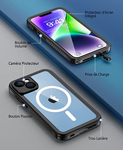 Coque iPhone 14 Antichoc Beeasy Incassable Magsafe Protection Écran Intégral - 6