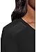 Med Couture Women's V-Neck Scrub Top, Modern Fit Tuck-in Top with Stretchy Rib-Knit Shoulders and Chest Pocket - MC7448, Black, X-Small