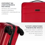 WITTCHEN GLOBE Line Bagaż podręczny Walizka kabinowa Mała walizka Twardy bagaż ABS 4 kółka Zamek szyfrowy Uchwyt teleskopowy Rozmiar S Czerwony
