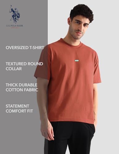 Image of U.S. Polo ASSN. Mens OEE04 Pure Cotton Oversized Lounge T-Shirt