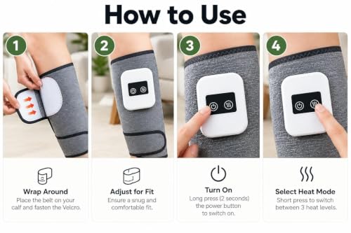 QQWORLD Air Pressure Calf Massager with 3 Working Mode and Hot - Image 8