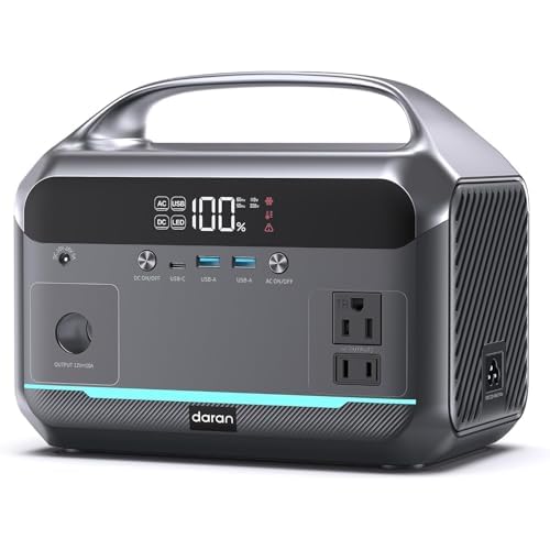 Portable Power Station 90,000mAh, 288Wh LiFePO4 Battery Backup w/ 2× 350W (600W Surge) 110V Pure Sine Wave AC Outlets, Solar Generator for Home Backup, CPAP, RV, Camping, Off-Grid & Emergency Power