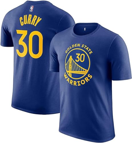 Stephen Curry Dorado State Warriors NBA - Playera de Jersey de Rendimiento para niños y jóvenes 4-20 Blue Icon Edition, Azul, 14-16
