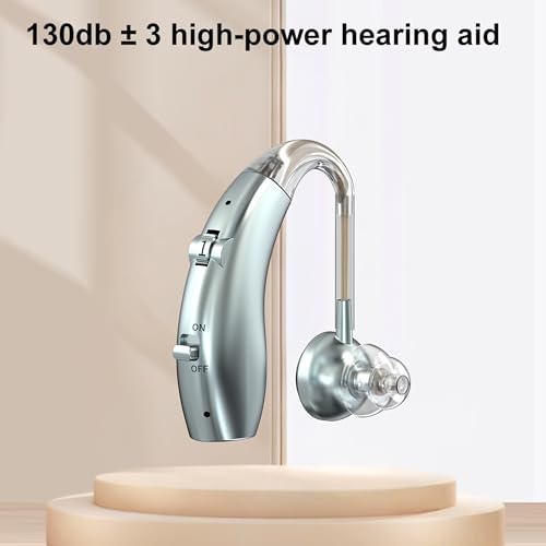Image of Fastwell F25 Rechargeable Hearing Aid for Adults & Seniors, Behind-the-Ear Design, 30 Min Quick Charge, Noise Reduction, Single Ear With 6-Month Warranty (Azure)
