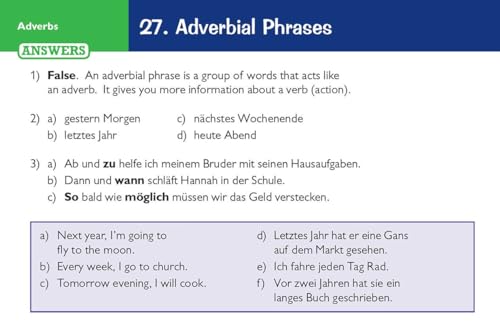 GCSE AQA German: Grammar & Translation Revision Question Cards
