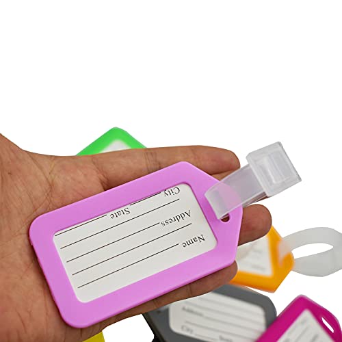 Maydahui 30Pcs Luggage Tags Multicolor Suitcase Id Labels Bag Name Tag Travel Accessories - (10 Colors ) #TOP3