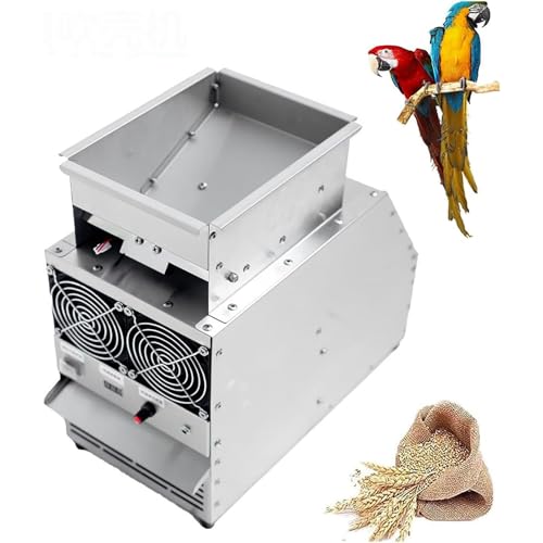 Máquina de soplado de alimentación para pájaros con ventilador de velocidad ajustable, gran apertura de alimentación para un procesamiento eficiente de mijo, granos y semillas