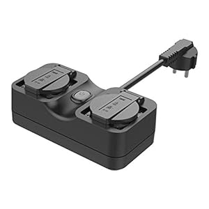 Meross WLAN outdoor stopcontact, waterdicht, Smart Home, intelligent wifi, buitenstopcontact met 2 uitgangen met app…