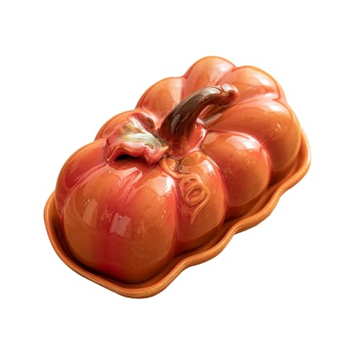 Mantequilla con tapa | de Halloween,Mantequilla de Halloween para cocina comedor decoración otoño fiesta de Acción de Gracias cena postre queso frutas vacaciones