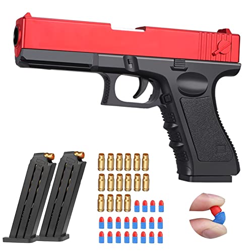 Cooljmskb Soft Bullet Toy Gun, a Safe Soft Bullet That Will not harm The Human Body. It Comes with 16 Rounds of Bullet Casings and 20 Rounds of Soft Bullets. Surprise Gift for Children