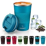 MOMSIV 12oz Travel Mug, Insulated Coffee Cup with Leakproof Lid, Travel Coffee Mug Vacuum Stainless...